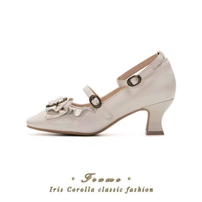 Iris Corolla Picture Frame Real Leather Bows Shoes