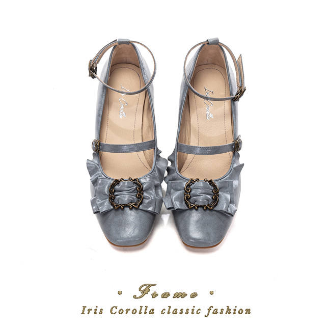 Iris Corolla Picture Frame Real Leather Bows Shoes