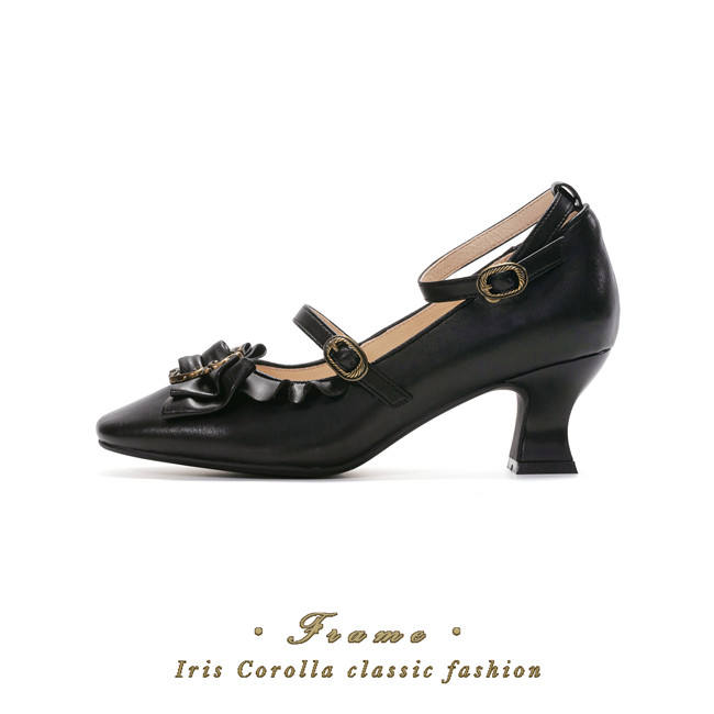 Iris Corolla Picture Frame Real Leather Bows Shoes