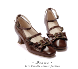 Iris Corolla Picture Frame Real Leather Bows Shoes