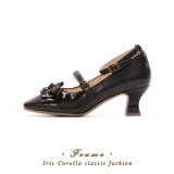 Iris Corolla Picture Frame Real Leather Bows Shoes