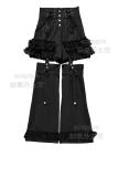 AO Space Dark Rabbit Punk Black Patchwork Shorts Jirai Kei Outfits