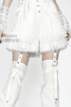 AO Space Dark Rabbit Punk Black Patchwork Shorts Jirai Kei Outfits