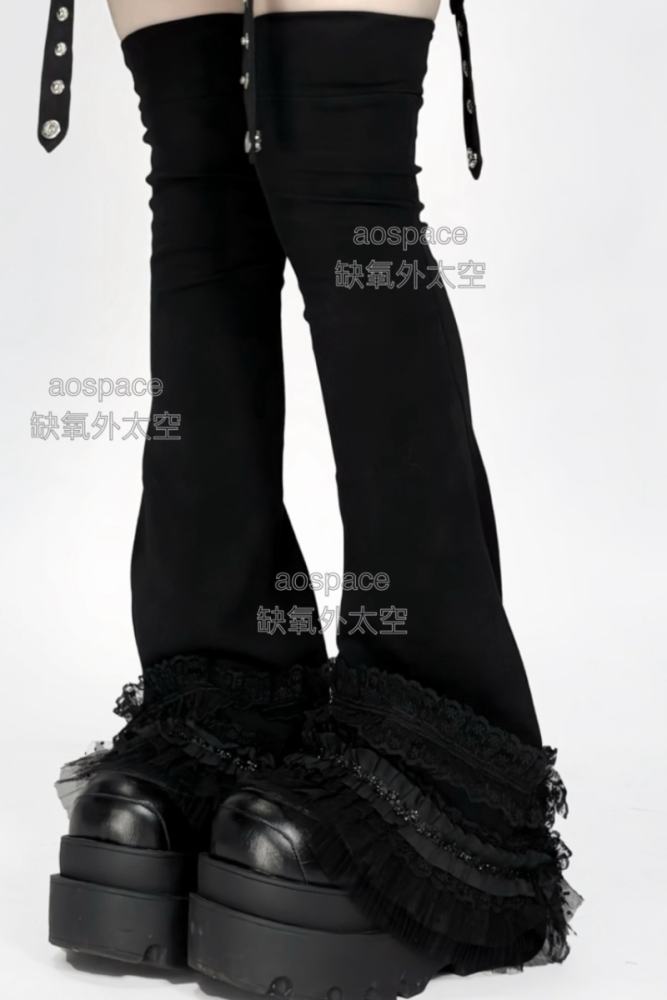 AO Space Lacework Above Knee High Leg Covers Jirai Kei Fashion