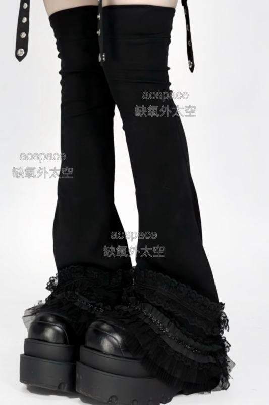 AO Space Lacework Above Knee High Leg Covers Jirai Kei Fashion