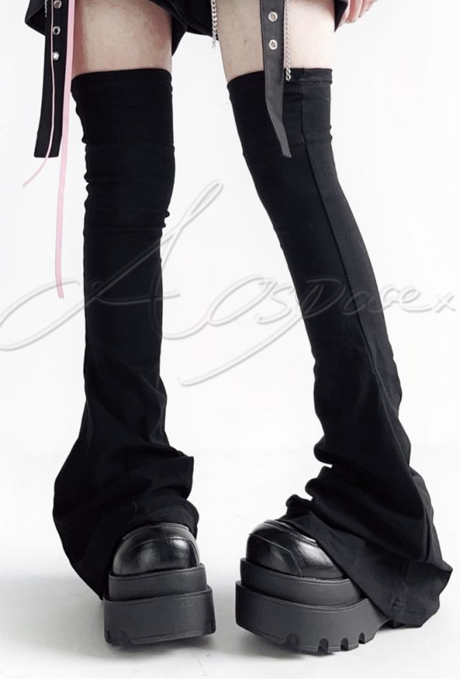 AO Space Lacework Above Knee High Leg Covers Jirai Kei Fashion
