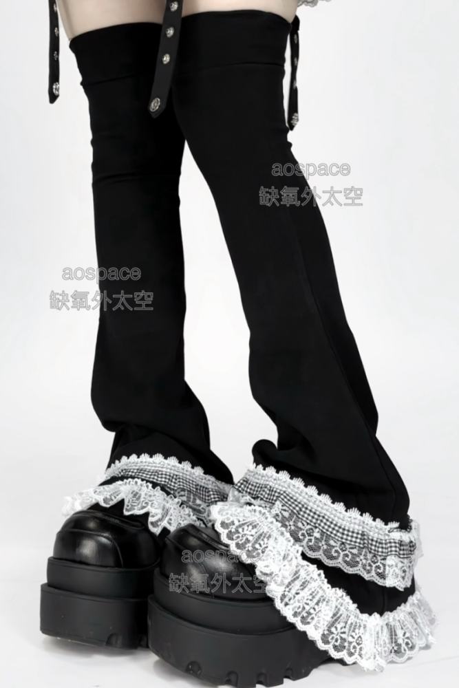 AO Space Lacework Above Knee High Leg Covers Jirai Kei Fashion