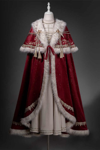 Imperial Coronation Women's Fleece-lined Thick Warm Cape and One Piece