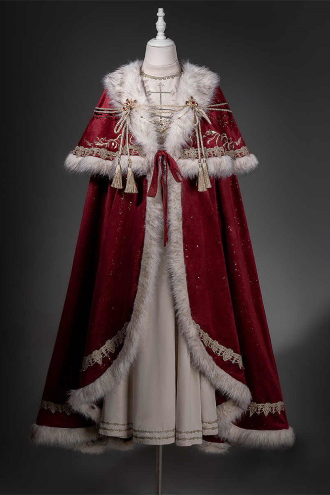Imperial Coronation Women's Fleece-lined Thick Warm Cape and One Piece