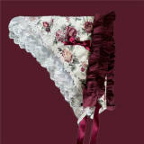 Burgundy Roses Old School Floral Lolita Dress,  Cape, Blouse and Accessories