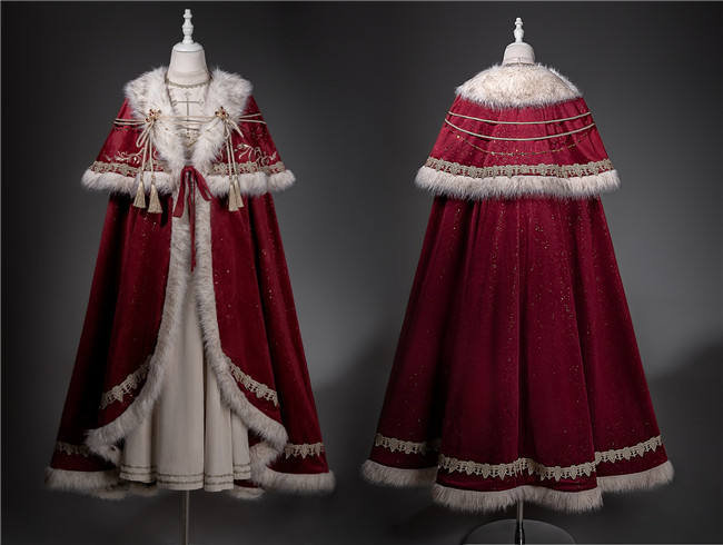 Imperial Coronation Women's Fleece-lined Thick Warm Cape and One Piece