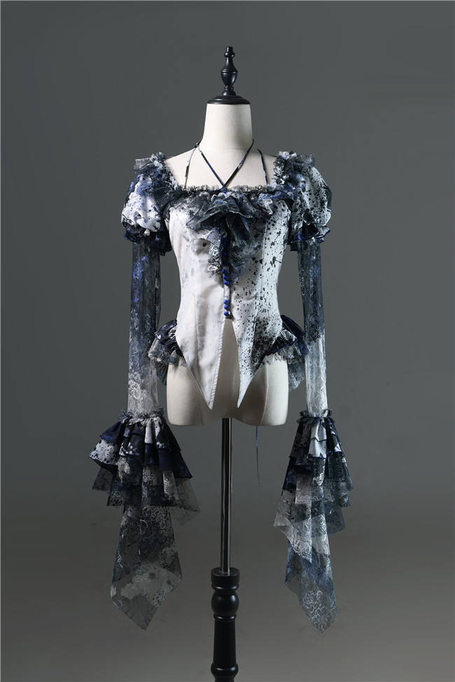 Lilith House Horrible Wonderland Halter Neck Gothic Lolita Blouse