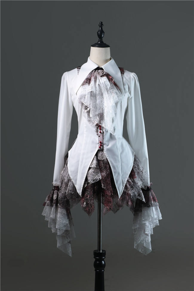 Lilith House Horrible Wonderland Pointed Collar Gothic Lolita Blouse