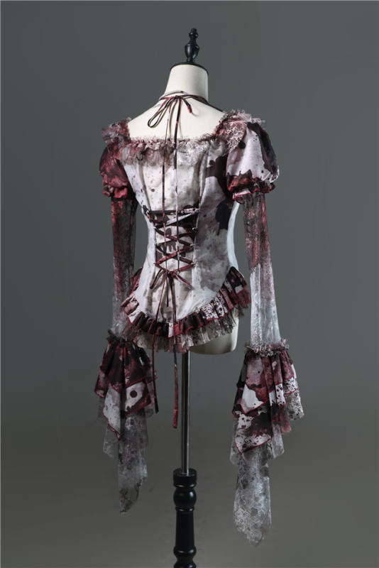 Lilith House Horrible Wonderland Halter Neck Gothic Lolita Blouse