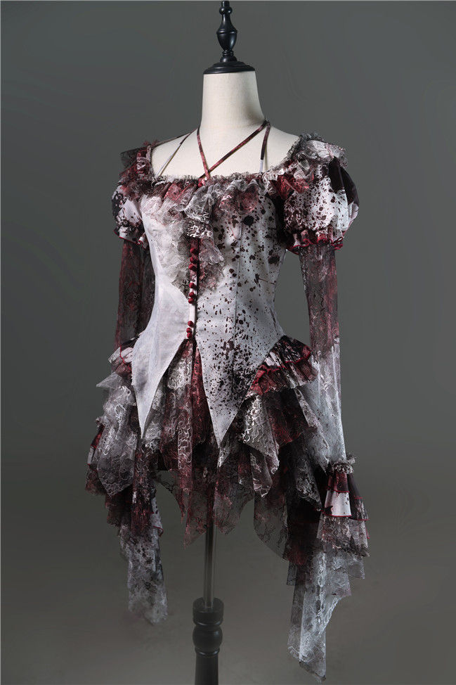 Lilith House Horrible Wonderland Halter Neck Gothic Lolita Blouse