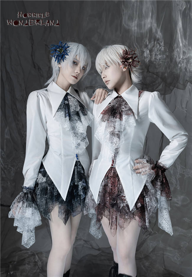 Lilith House Horrible Wonderland Pointed Collar Gothic Lolita Blouse