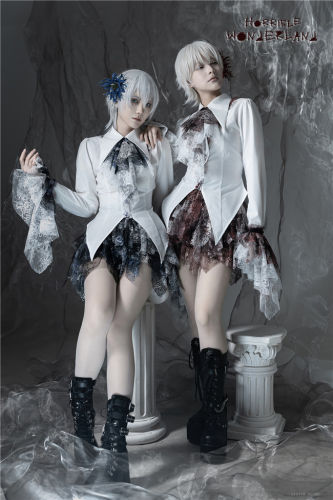 Lilith House Horrible Wonderland Pointed Collar Gothic Lolita Blouse