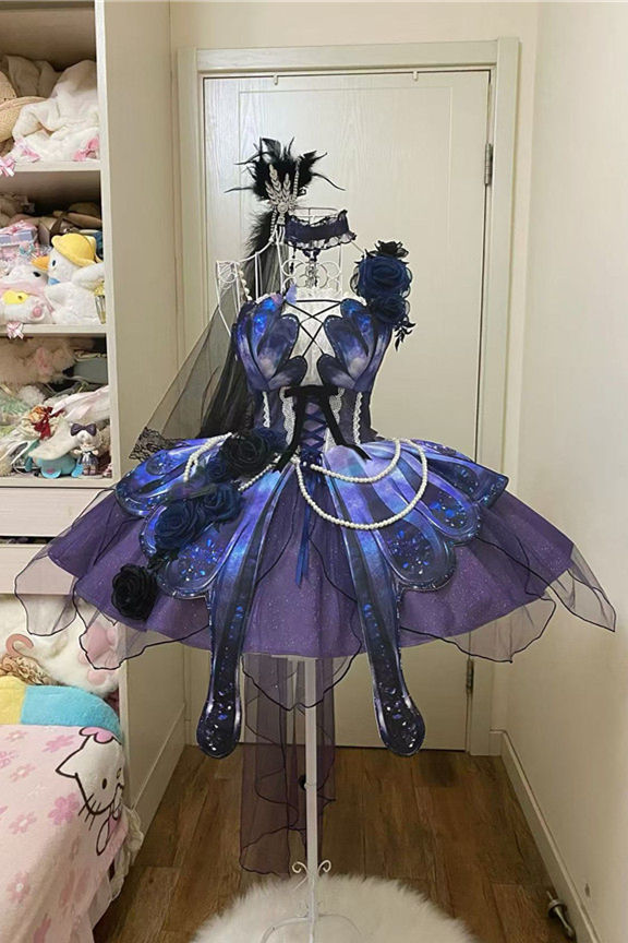 Lilia Butter Rain Star River Lolita Dress Full Set