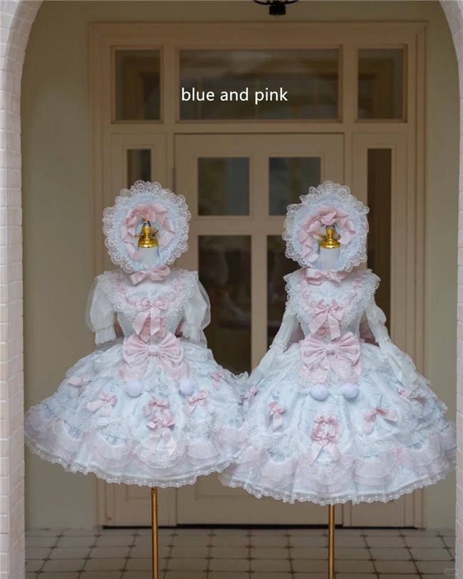 Elpress L Christmas H Hime Lolita Dress, Bonnet and Wristcuffs
