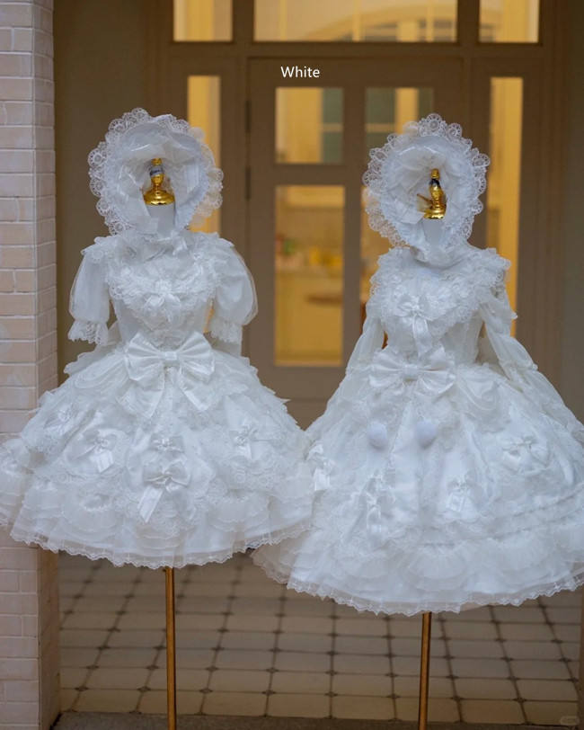 Elpress L Christmas H Hime Lolita Dress, Bonnet and Wristcuffs