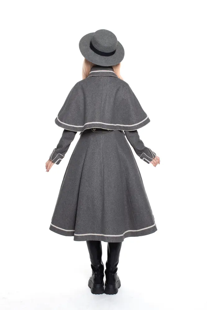 Travelers In the Milky Way Winter Lolita Coat with Detachable Cape