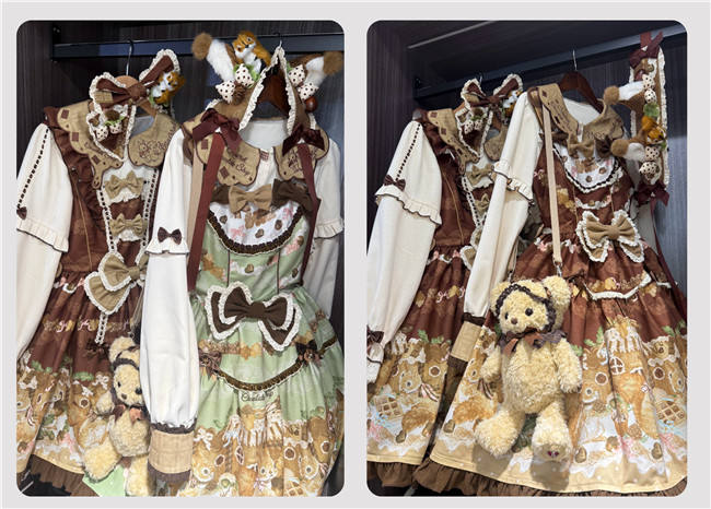Squirrel Chocolate Shop Sweet Lolita Dress, Blouse and Accessories