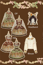 Squirrel Chocolate Shop Sweet Lolita Dress, Blouse and Accessories