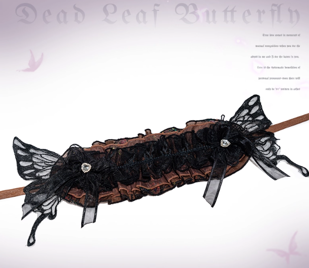 Urtto Dead Leaf Butterfly Gothic Lolita Dress and Accessories