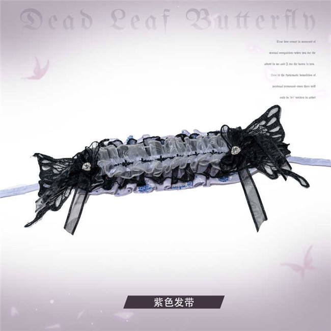 Urtto Dead Leaf Butterfly Gothic Lolita Dress and Accessories