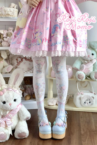 Roji and Momo Velvet Lolita Tights