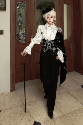 The King's Covenant Ouji Lolita Blouse, Corset and Trousers