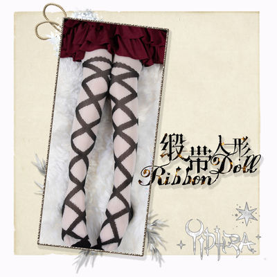 Yidhra Ribbon Doll Lolita Above Knee Socks