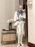 Moonlight Paladin Ouji Lolita Blouse, Corset, Coat and Trousers