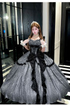 Diamond Honey Milky Way Formal Dress with Large Bow