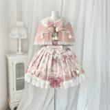 Cat and Strawberry Sweet Lolita Dress and Cape