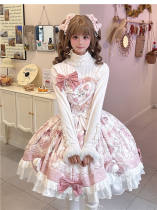 Cat and Strawberry Sweet Lolita Dress and Cape
