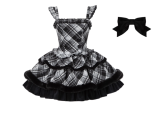Withpuji Snowy Night Plaid Lolita Dress, Cape, Inner Wear and Accessories