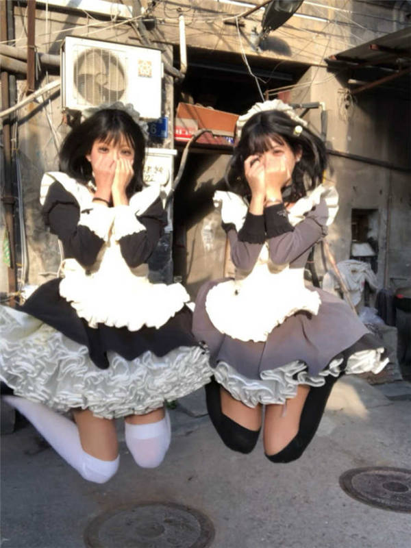 Withpuji Square Collar Maid Lolita Dress, Apron and Accessories