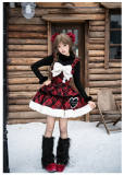 Withpuji Snowy Night Plaid Lolita Dress, Cape, Inner Wear and Accessories