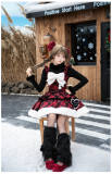 Withpuji Snowy Night Plaid Lolita Dress, Cape, Inner Wear and Accessories