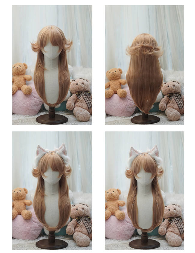 Yuchashui Octopus Rolls Lolita Long Straight Wig 70cm