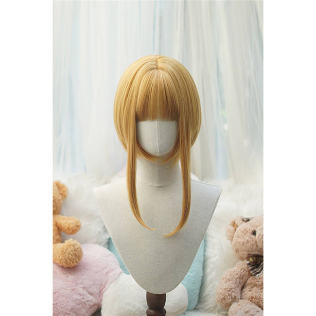 Yuchashui Retro Sweetheart Bobo Cut Lolita Wig and Curls Double Ponytails