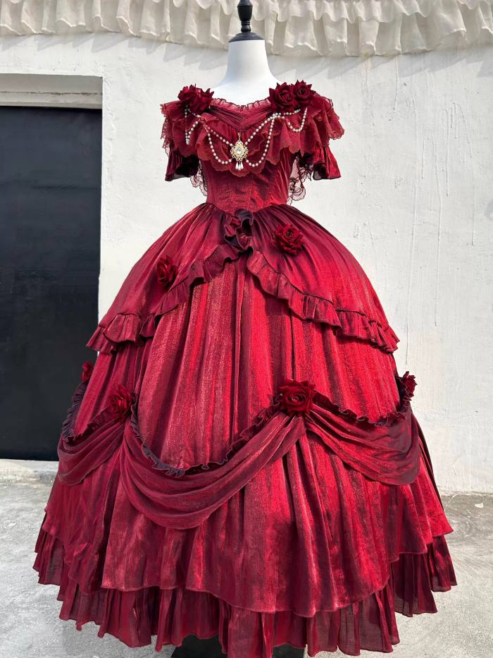Meowing and Fruity Tana Manor Vintage Red Lolita Wedding  Accessories - Necklace/Crown