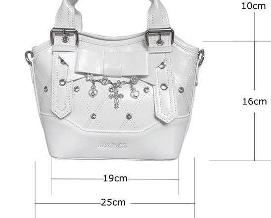 AO Space Rose Heartstrings Kuro Crossbody Tote Bag Jirai Kei Fashion