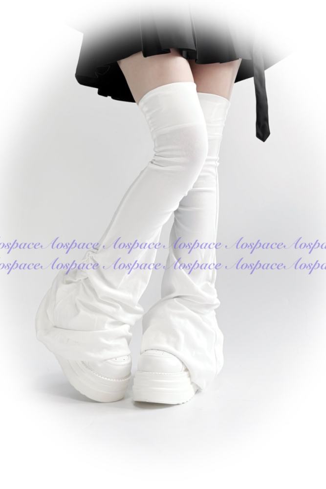 AO Space Bone Heart  Above Knee High Kuro Leg Covers Jirai Kei Clothes