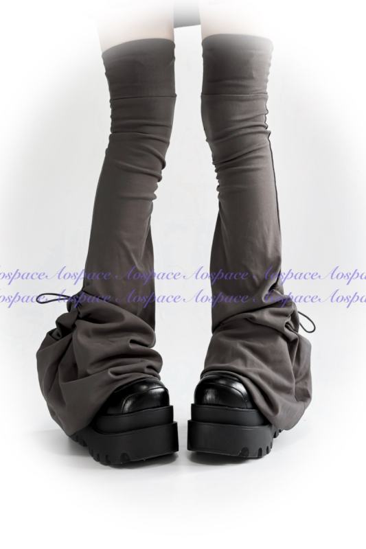 AO Space Bone Heart  Above Knee High Kuro Leg Covers Jirai Kei Clothes