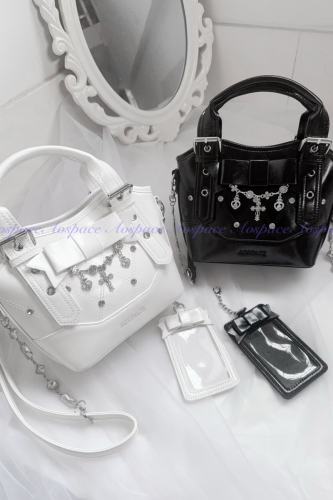 AO Space Rose Heartstrings Kuro Crossbody Tote Bag Jirai Kei Fashion