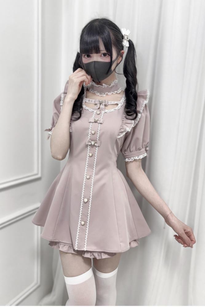 Nekura Slim Lacework Kuro Set Jirai Kei Clothes