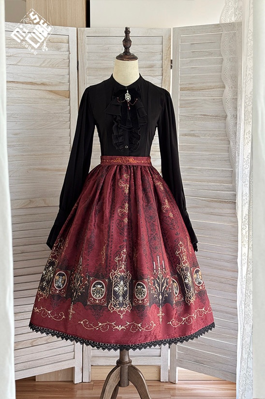 Miss Point the Blood Night Lamp Keeper Gothic Lolita Skirt -my