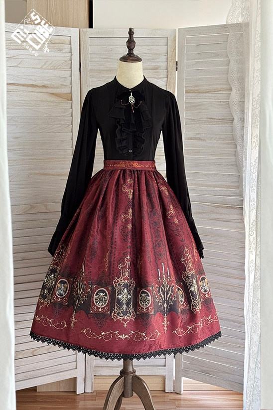 Miss Point the Bloody Night Lamp Keeper Gothic Lolita Skirt